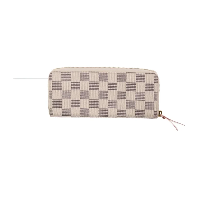 LOUIS VUITTON LARGE CLEMENCE WALLET WHITE AND BLUE DAMIER AZUR PATTERN COATED CANVAS BRASS HARDWARE - Image 2