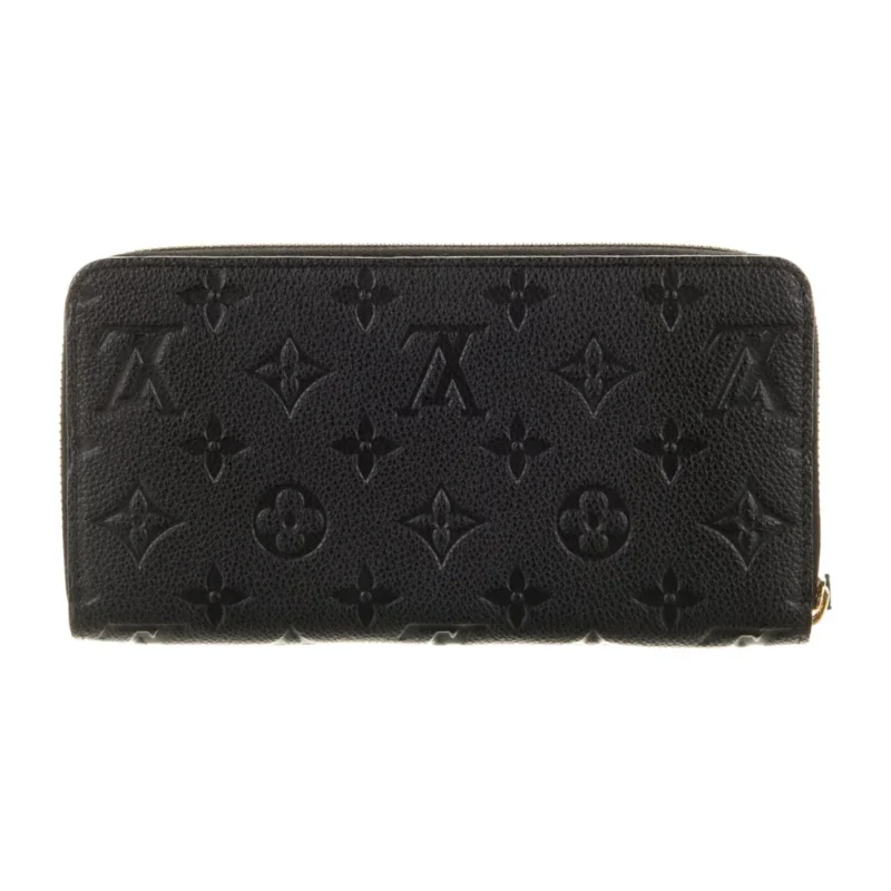LOUIS VUITTON MEDIUM ZIPPY WALLET BLACK EMPREINTE LEATHER GOLD HARDWARE - Image 2