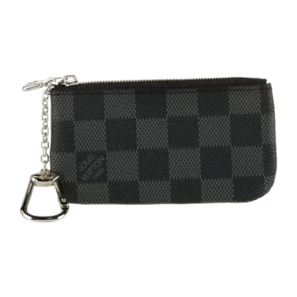 LOUIS VUITTON SMALL KEY HOLDER BLACK/GREY DAMIER GRAPHITE PATTERN CANVAS SILVER HARDWARE