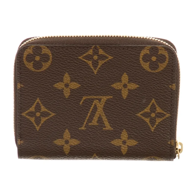 LOUIS VUITTON SMALL ZIPPY COIN PURSE MONOGRAM COATED CANVAS GOLD HARDWARE - Image 2