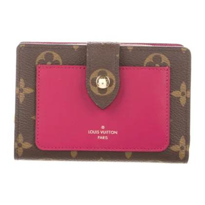 LOUIS VUITTON SMALL FRENCH PURSE WALLET MONOGRAM CANVAS GOLD HARDWARE