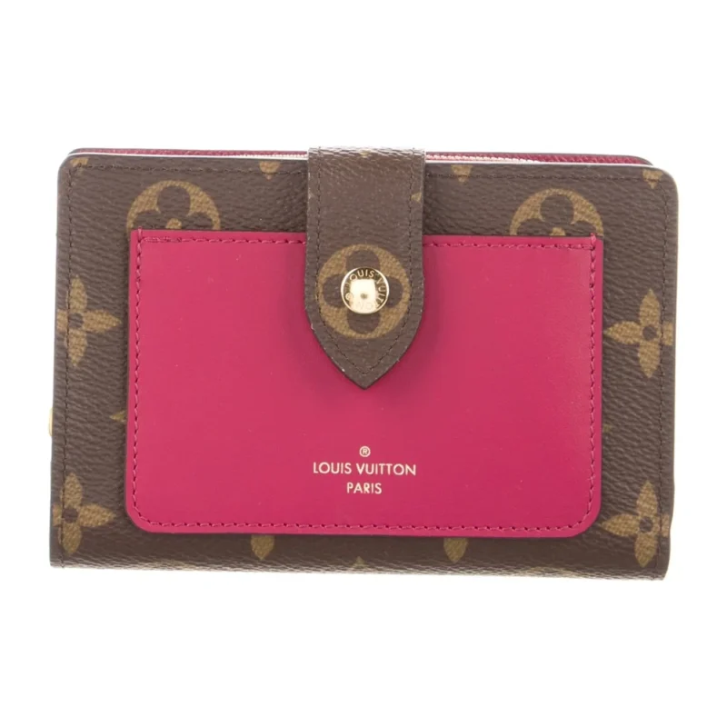 LOUIS VUITTON SMALL FRENCH PURSE WALLET MONOGRAM CANVAS GOLD HARDWARE