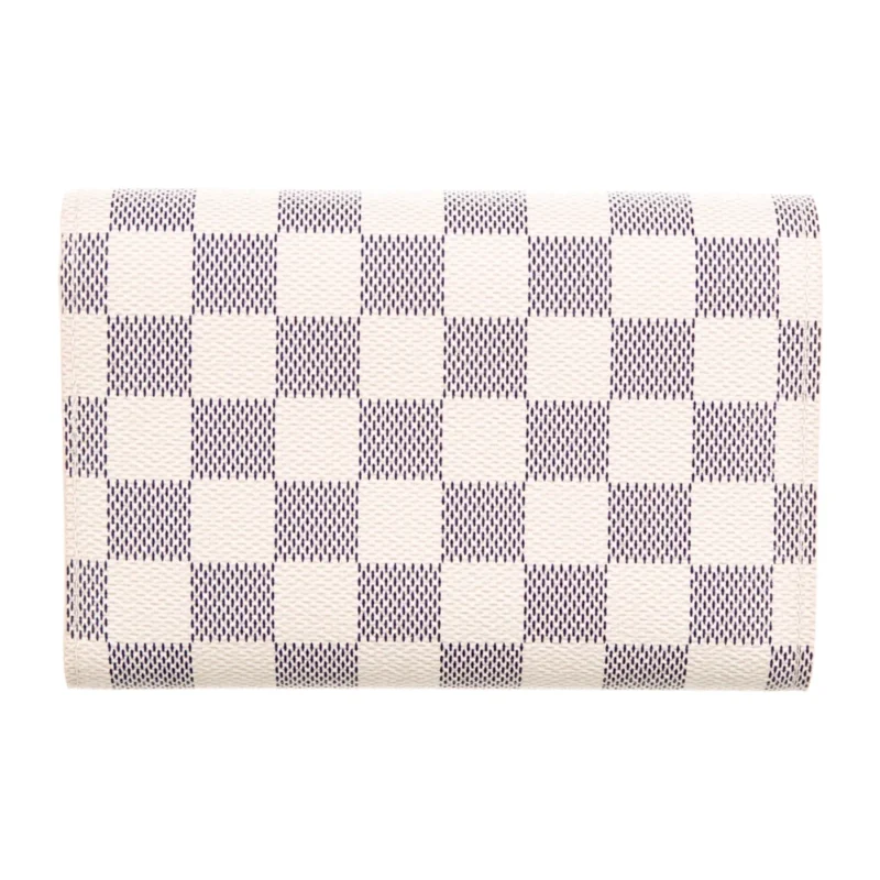 LOUIS VUITTON MEDIUM ALEXANDRA WALLET DAMIER AZUR PATTERN COATED CANVAS BRASS HARDWARE - Image 2