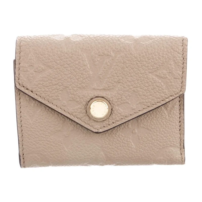LOUIS VUITTON SMALL ZO?? WALLET BEIGE EMPREINTE LEATHER BRASS HARDWARE