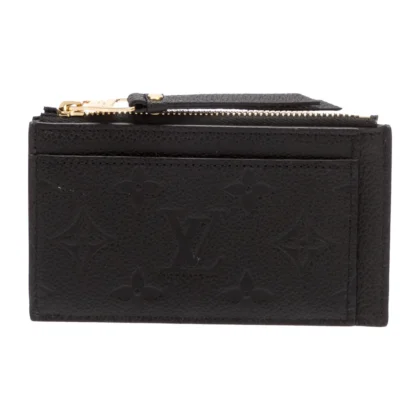 LOUIS VUITTON SMALL LV MONOGRAM POUCH BLACK EMPREINTE LEATHER
