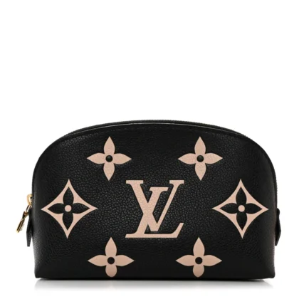 LOUIS VUITTON COSMETIC POUCH BB BLACK/BEIGE GIANT MONOGRAM EMPREINTE LEATHER