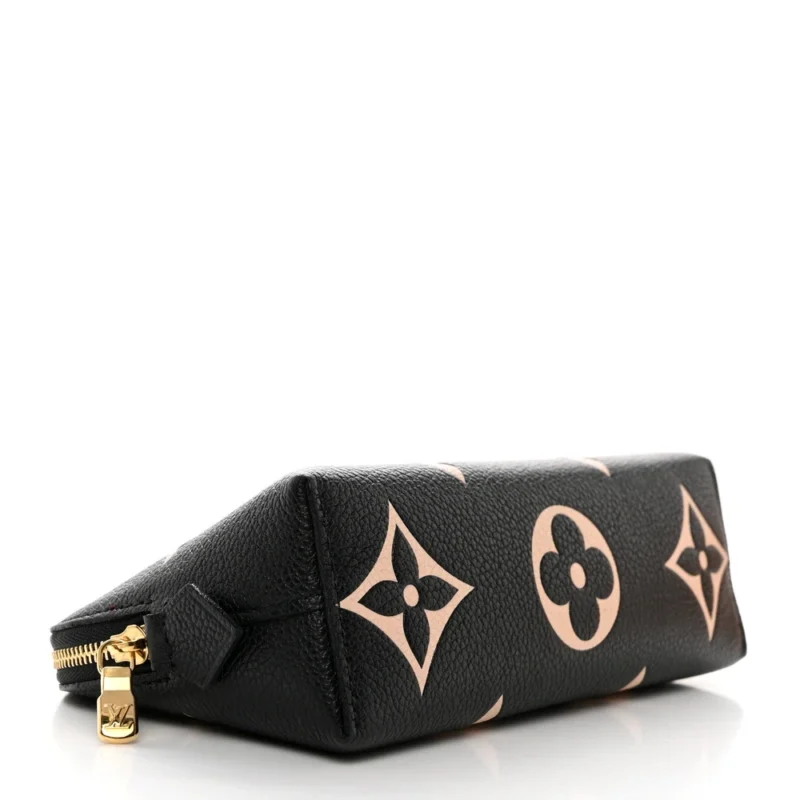 LOUIS VUITTON COSMETIC POUCH BB BLACK/BEIGE GIANT MONOGRAM EMPREINTE LEATHER - Image 4