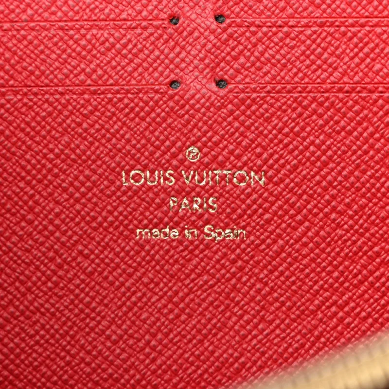 LOUIS VUITTON CLEMENCE WALLET PM DAMIER EBENE CANVAS CHERRY INTERIOR GOLD HARDWARE - Image 2