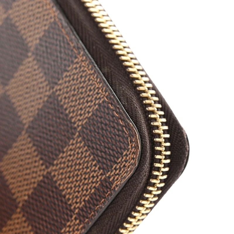 LOUIS VUITTON CLEMENCE WALLET PM DAMIER EBENE CANVAS CHERRY INTERIOR GOLD HARDWARE - Image 9