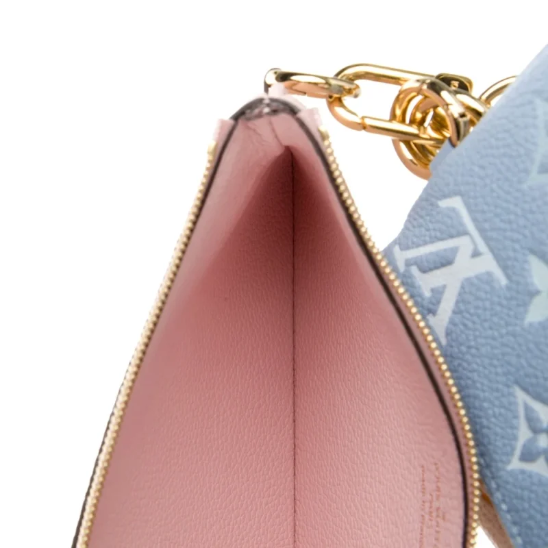 LOUIS VUITTON LARGE BY THE POOL WRISTLET PINK MONOGRAM EMPREINTE LEATHER GOLD HARDWARE - Image 3