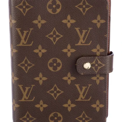 LOUIS VUITTON SMALL AGENDA MONOGRAM COATED CANVAS GOLD HARDWARE