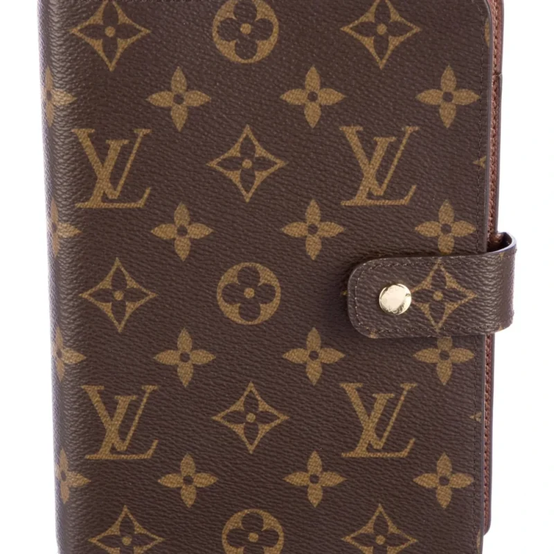 LOUIS VUITTON SMALL AGENDA MONOGRAM COATED CANVAS GOLD HARDWARE