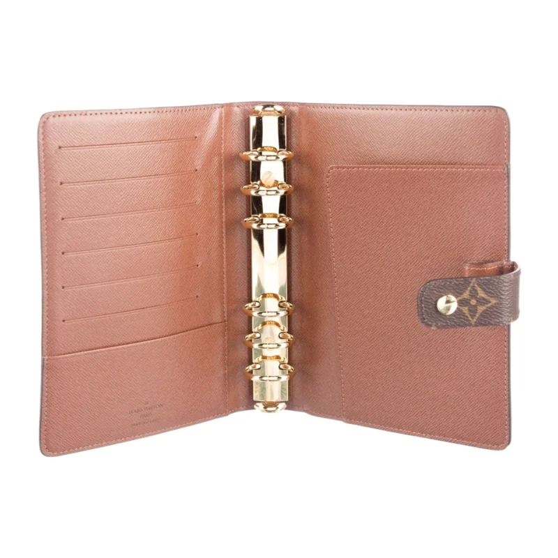 LOUIS VUITTON SMALL AGENDA MONOGRAM COATED CANVAS GOLD HARDWARE - Image 3