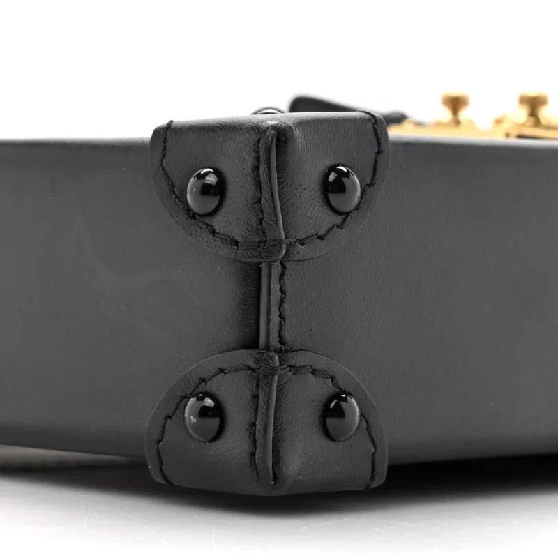 LOUIS VUITTON POCHETTE TRUNK VERTICALE BLACK MONOGRAM CANVAS BRASS HARDWARE - Image 5