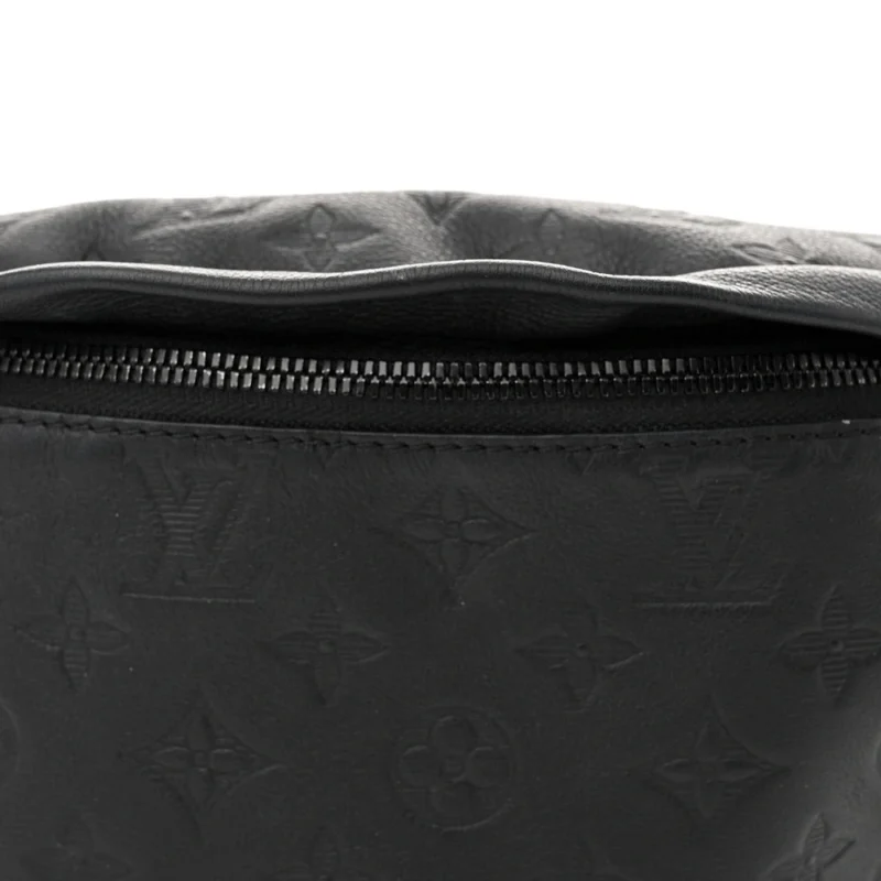 LOUIS VUITTON SHADOW DISCOVERY BUMBAG MM BLACK MONOGRAM CALFSKIN LEATHER BLACK HARDWARE - Image 8