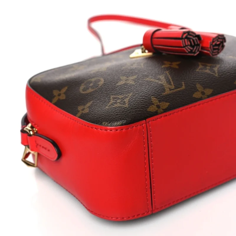 LOUIS VUITTON SAINTONGE PM COQUELICOT MONOGRAM CANVAS GOLD HARDWARE - Image 4
