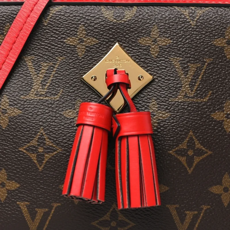 LOUIS VUITTON SAINTONGE PM COQUELICOT MONOGRAM CANVAS GOLD HARDWARE - Image 8