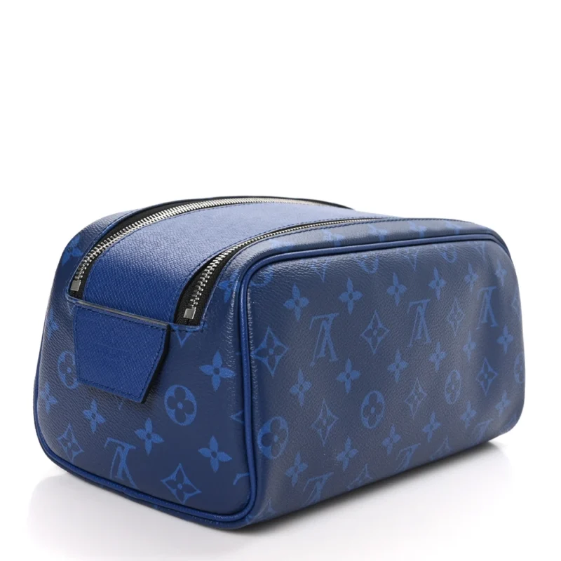 LOUIS VUITTON DOPP KIT TOILET POUCH PM COBALT TAIGARAMA LEATHER - Image 3