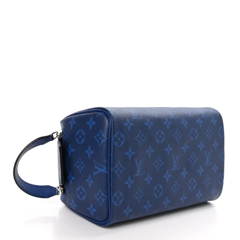 LOUIS VUITTON DOPP KIT TOILET POUCH PM COBALT TAIGARAMA LEATHER - Image 6