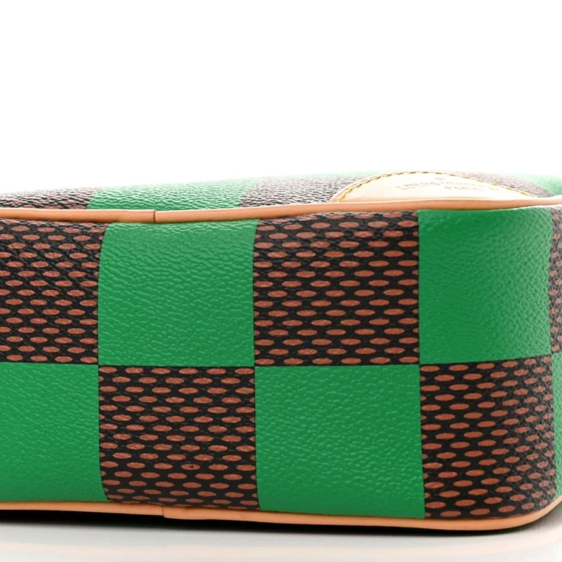 LOUIS VUITTON CHESS MESSENGER PM GREEN DAMIER POP CANVAS AGED GOLD HARDWARE - Image 4