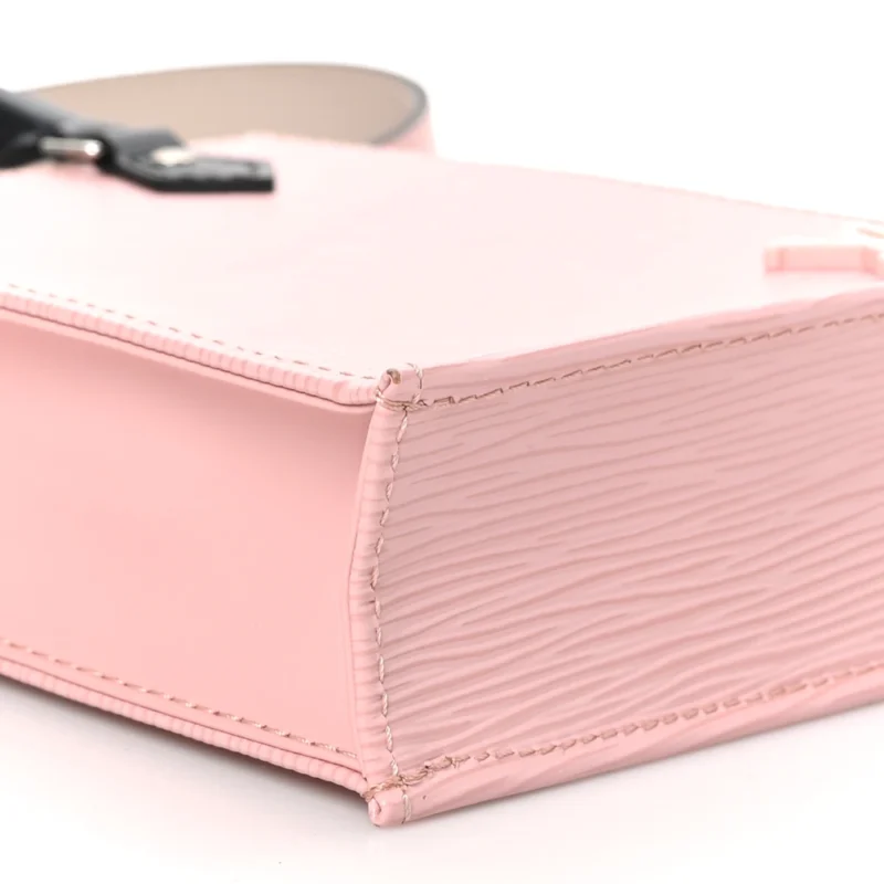 LOUIS VUITTON PETIT SAC PLAT PM ROSE BALLERINE EPI LEATHER SILVER HARDWARE - Image 4