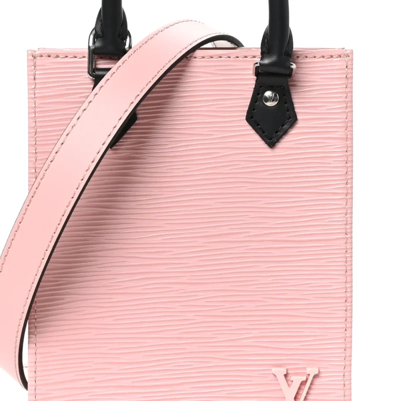 LOUIS VUITTON PETIT SAC PLAT PM ROSE BALLERINE EPI LEATHER SILVER HARDWARE - Image 8