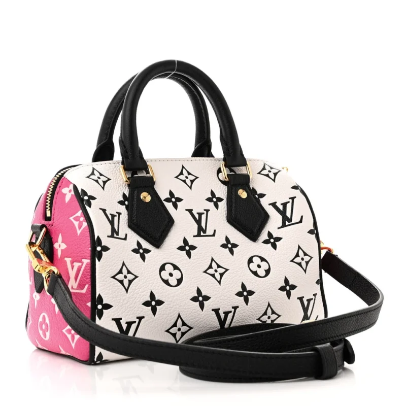 LOUIS VUITTON SPRING IN THE CITY SPEEDY BANDOULI??RE 20 BLACK/WHITE/PINK MONOGRAM EMPREINTE LEATHER - Image 3