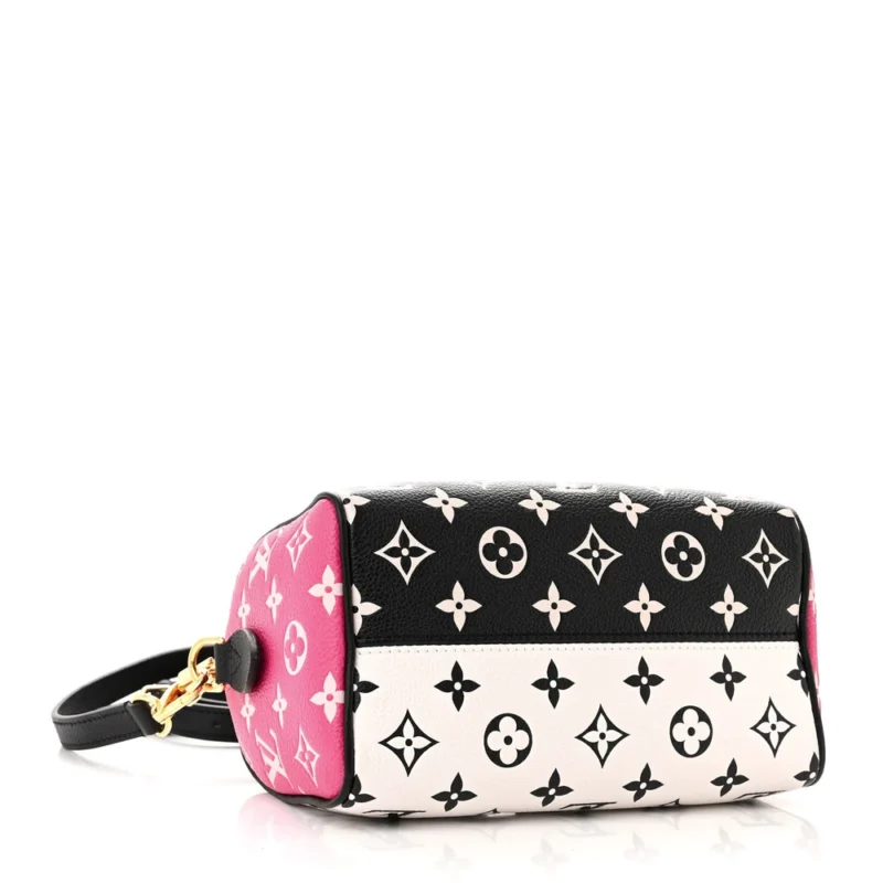 LOUIS VUITTON SPRING IN THE CITY SPEEDY BANDOULI??RE 20 BLACK/WHITE/PINK MONOGRAM EMPREINTE LEATHER - Image 6