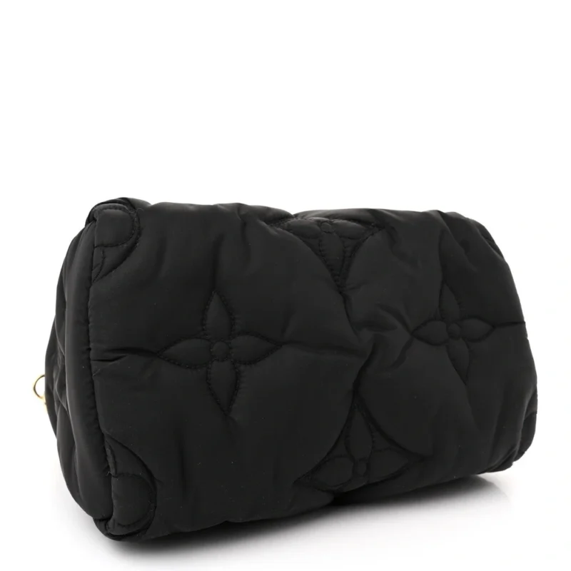 LOUIS VUITTON MINI PILLOW SPEEDY BANDOULIERE 25 BLACK ECONYL & MONOGRAM CANVAS GOLD HARDWARE - Image 6