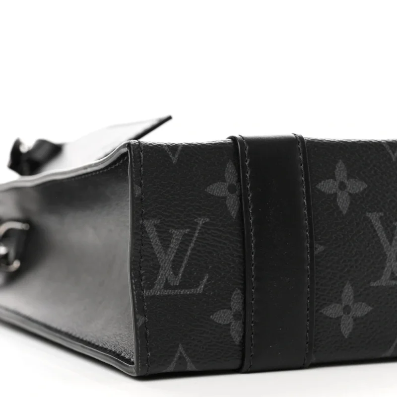 LOUIS VUITTON MINI SAC PLAT MONOGRAM ECLIPSE CANVAS SILVER HARDWARE - Image 4