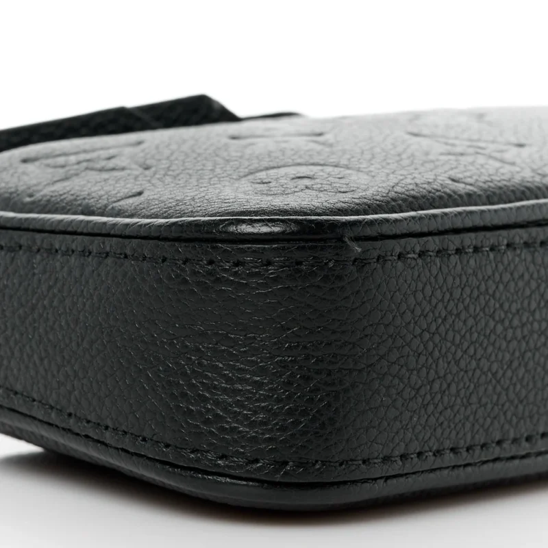 LOUIS VUITTON EASY POUCH ON STRAP PM BLACK EMPREINTE LEATHER GOLD HARDWARE - Image 4