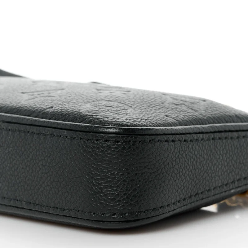 LOUIS VUITTON EASY POUCH ON STRAP PM BLACK EMPREINTE LEATHER GOLD HARDWARE - Image 5