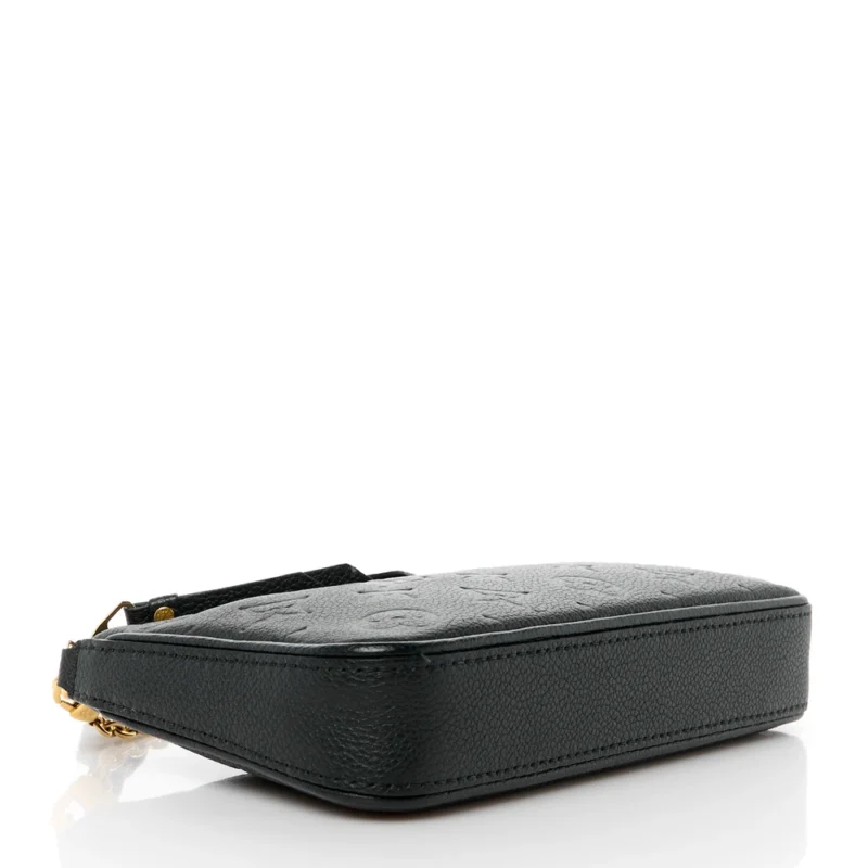 LOUIS VUITTON EASY POUCH ON STRAP PM BLACK EMPREINTE LEATHER GOLD HARDWARE - Image 6