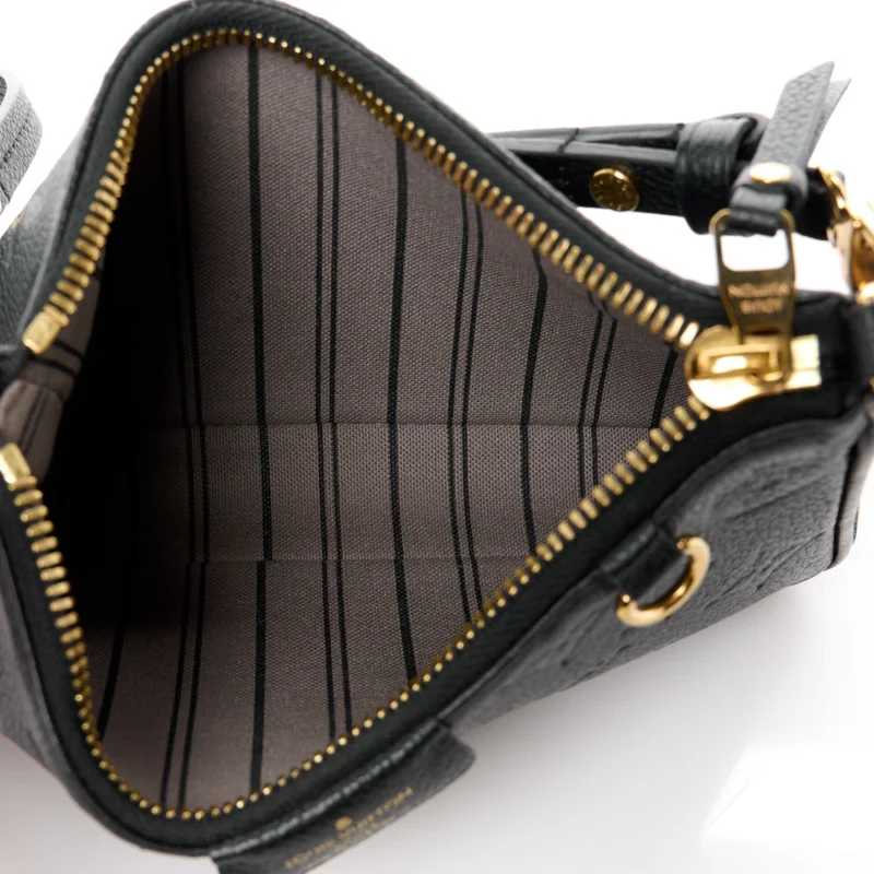 LOUIS VUITTON EASY POUCH ON STRAP PM BLACK EMPREINTE LEATHER GOLD HARDWARE - Image 7