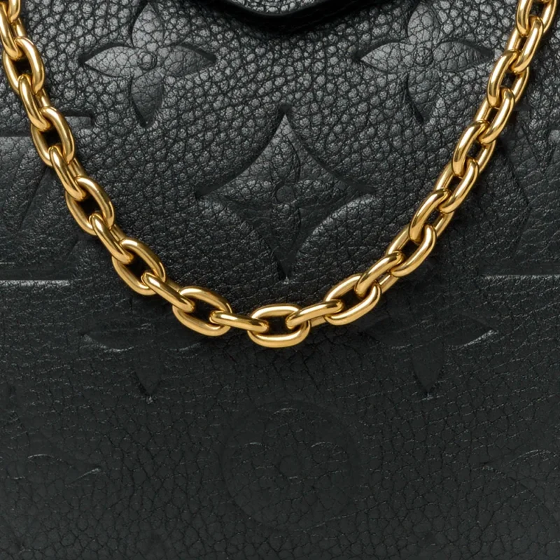 LOUIS VUITTON EASY POUCH ON STRAP PM BLACK EMPREINTE LEATHER GOLD HARDWARE - Image 8
