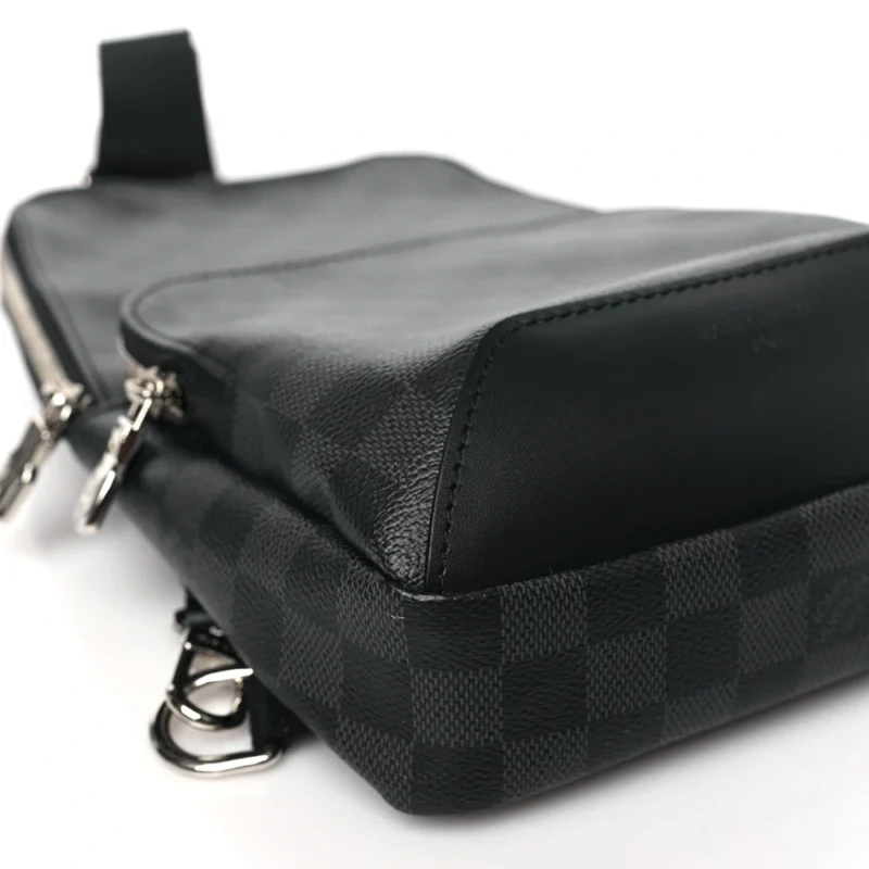 LOUIS VUITTON AVENUE SLING BACKPACK MM DAMIER GRAPHITE CANVAS SILVER HARDWARE - Image 4