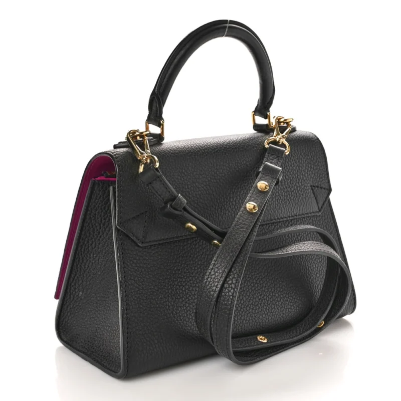 LOUIS VUITTON TWIST ONE HANDLE PM BLACK TAURILLON LEATHER GOLD HARDWARE - Image 3