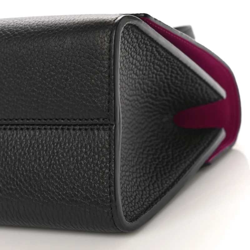 LOUIS VUITTON TWIST ONE HANDLE PM BLACK TAURILLON LEATHER GOLD HARDWARE - Image 4
