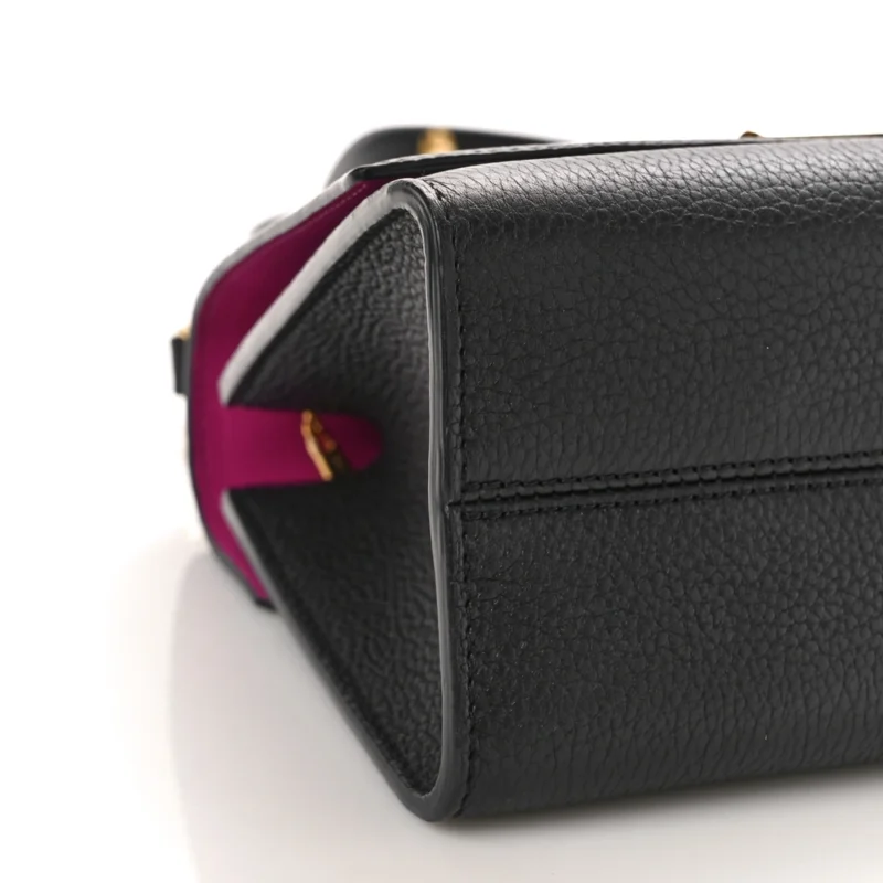 LOUIS VUITTON TWIST ONE HANDLE PM BLACK TAURILLON LEATHER GOLD HARDWARE - Image 5