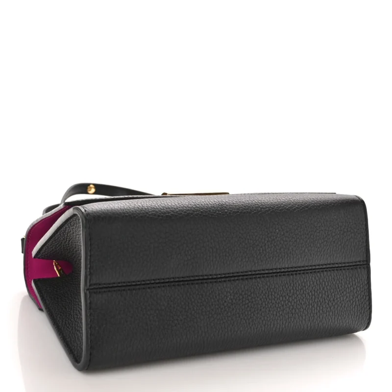 LOUIS VUITTON TWIST ONE HANDLE PM BLACK TAURILLON LEATHER GOLD HARDWARE - Image 6