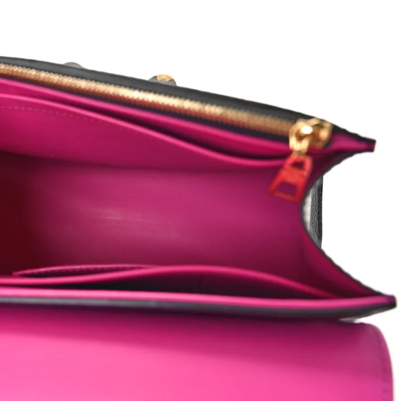 LOUIS VUITTON TWIST ONE HANDLE PM BLACK TAURILLON LEATHER GOLD HARDWARE - Image 7