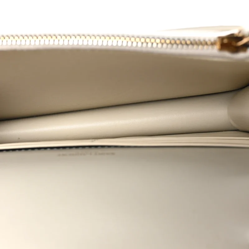 SAINT LAURENT SMALL SUNSET CHAIN WALLET CREMA SOFT MONOGRAM CALFSKIN LEATHER GOLD HARDWARE - Image 7