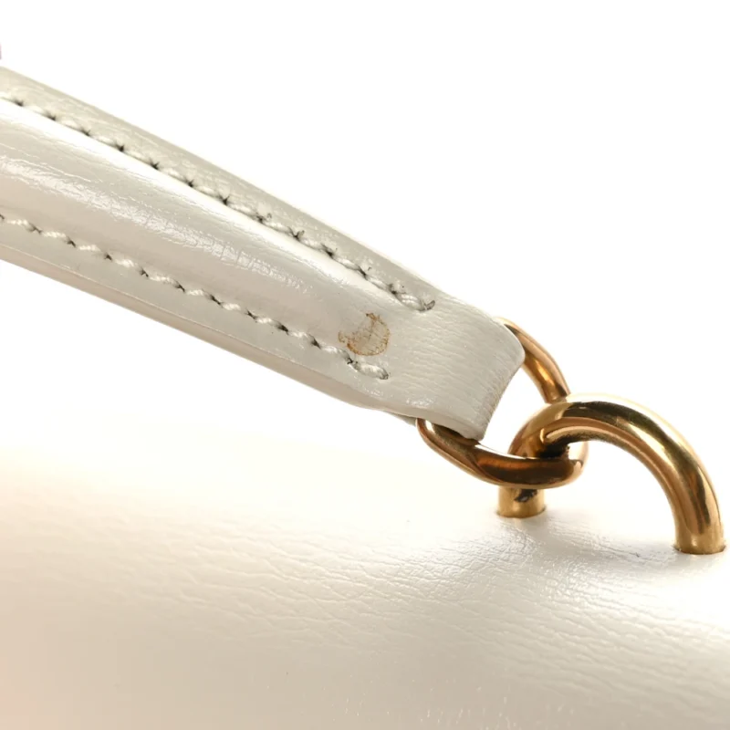 SAINT LAURENT SMALL SUNSET CHAIN WALLET CREMA SOFT MONOGRAM CALFSKIN LEATHER GOLD HARDWARE - Image 9