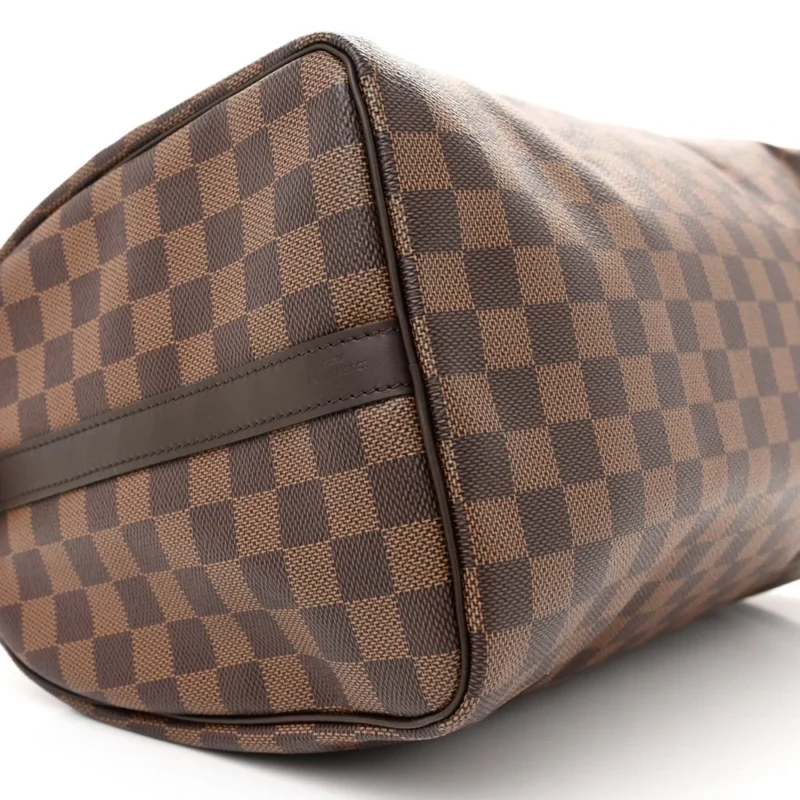 LOUIS VUITTON SPEEDY BANDOULIERE 35 DAMIER EBENE CANVAS GOLD HARDWARE - Image 4