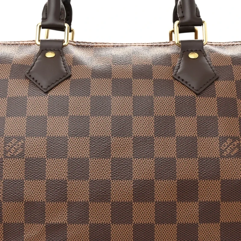 LOUIS VUITTON SPEEDY BANDOULIERE 35 DAMIER EBENE CANVAS GOLD HARDWARE - Image 8