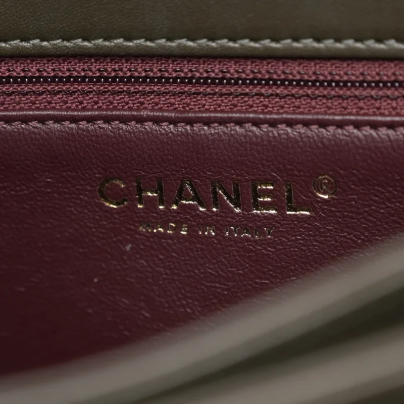 CHANEL TRENDY CC FLAP MEDIUM IN DARK KHAKI LAMBSKIN - Image 2