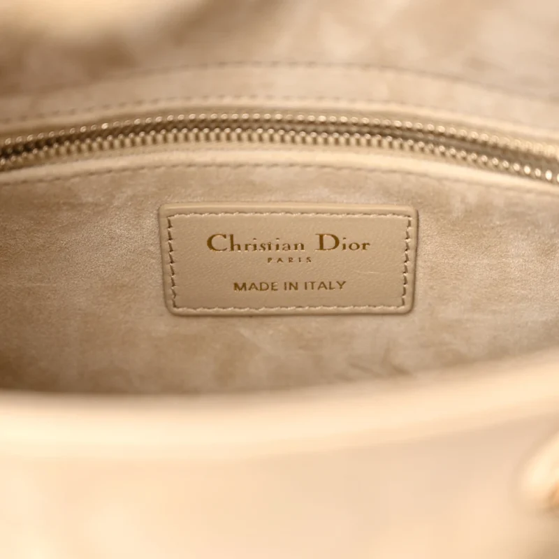 DIOR SMALL MY ABCDIOR LADY DIOR CORDA CANNAGE LAMBSKIN LEATHER GOLD HARDWARE - Image 2