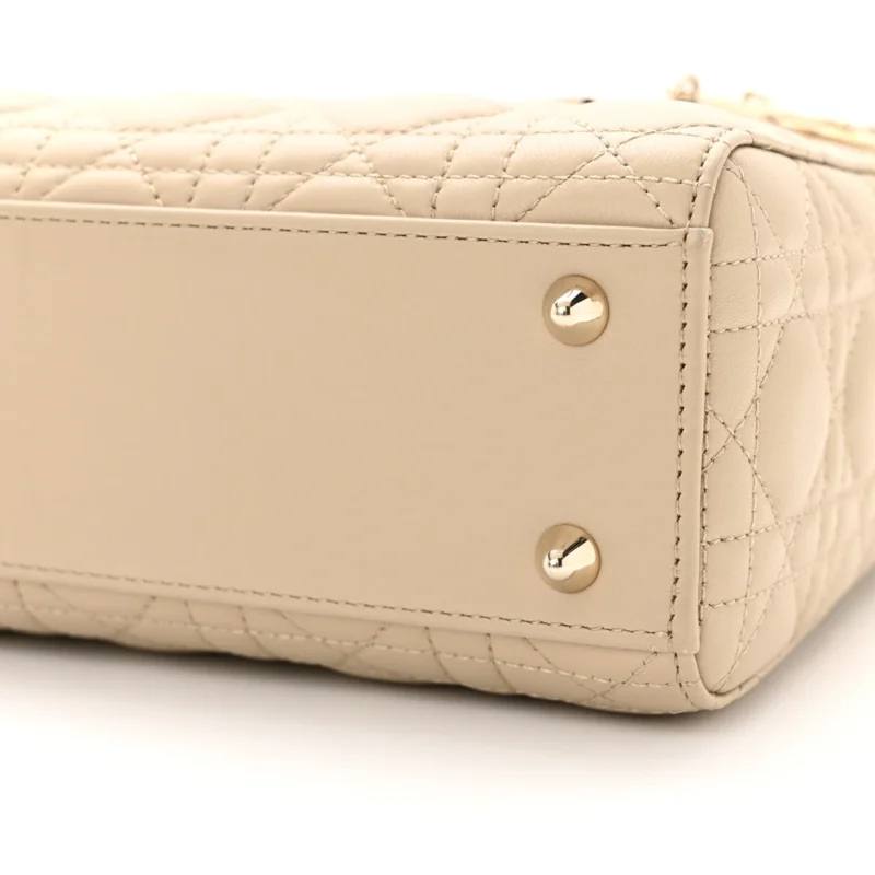 DIOR SMALL MY ABCDIOR LADY DIOR CORDA CANNAGE LAMBSKIN LEATHER GOLD HARDWARE - Image 5