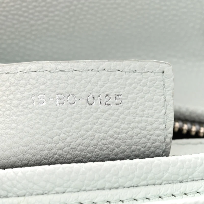 DIOR MEDIUM LADY DIOR WHITE GRAINED CANNAGE CALFSKIN LEATHER SILVER HARDWARE - Image 10
