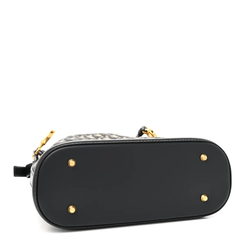 DIOR MEDIUM C??EST DIOR BUCKET BAG BLUE OBLIQUE CANVAS & CANNAGE CALFSKIN LEATHER GOLD HARDWARE - Image 6